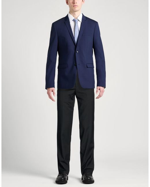 Lardini Black Pants Polyester, Wool, Elastane for men