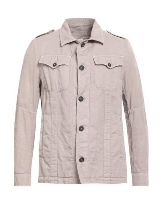 Messagerie Gray Taupe Shirt Cotton, Linen, Lyocell for men