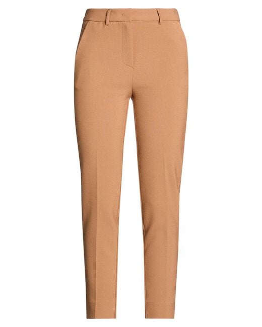 SIMONA CORSELLINI Natural Pants Polyester, Viscose, Cotton, Elastane