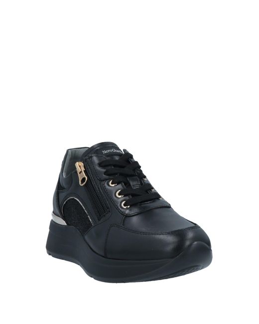 Nero Giardini Black Sneakers Soft Leather, Textile Fibers