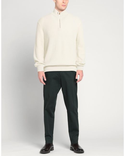Agnona White Sweater Cotton, Cashmere, Metal for men