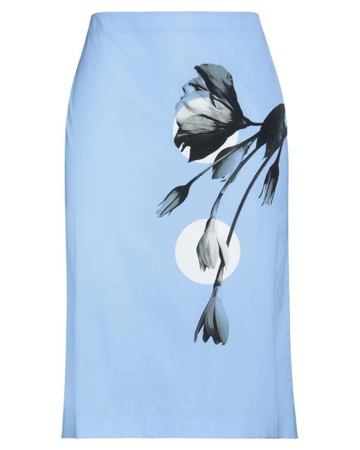 Prada Blue Midi Skirt