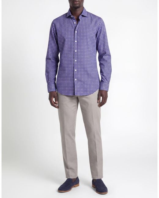 BASTONCINO Blue Shirt Cotton for men