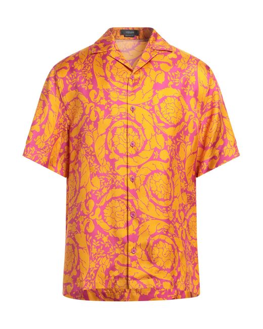 Camisa Versace de hombre de color Orange