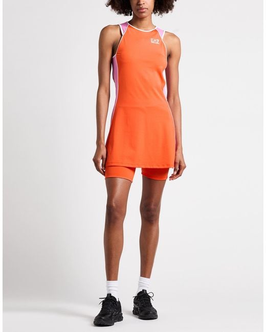 EA7 Orange Mini Dresses