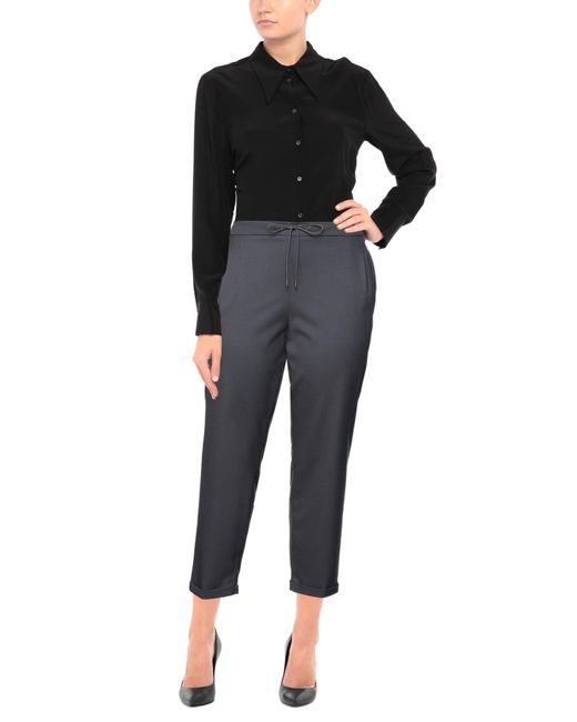 Fabiana Filippi Blue Pants Merino Wool, Elastane, Cotton, Ecobrass