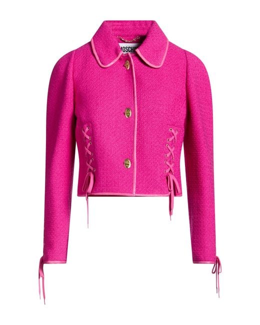 MOSCHINO COUTURE! モスキーノ ウールジャケット ピンク Moschino Couture Jacket Virgin Wool in Pink | Lyst