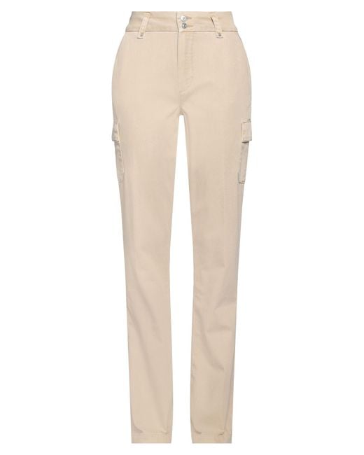 PAIGE Natural Sand Jeans Cotton, Lyocell