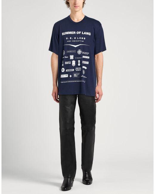 Helmut Lang Blue T-Shirt Cotton for men
