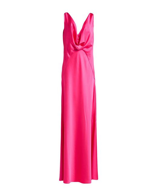 Pinko Pink Maxi Dress Polyester