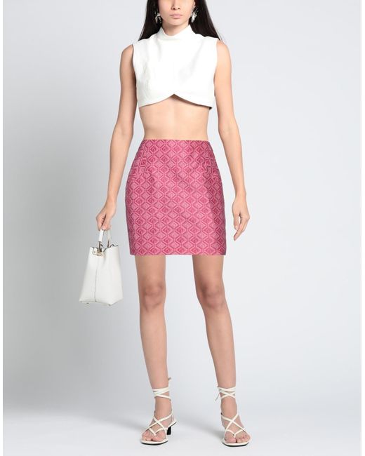 MARINE SERRE Pink Mini Skirt