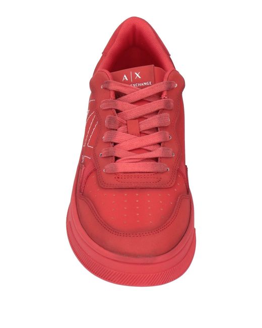ARMANI EXCHANGE Red Trainers for men