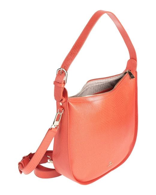 Aigner Red Handbag Leather