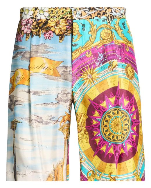 Moschino Yellow Shorts & Bermuda Shorts Silk for men