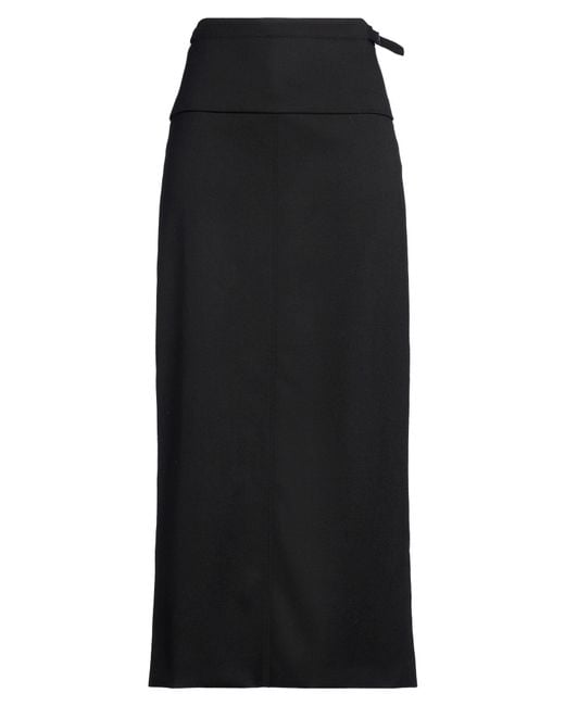 Proenza Schouler Black Maxi Skirt Virgin Wool, Elastane