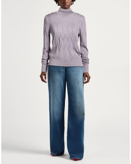 Missoni Purple Turtleneck Viscose, Wool, Polyamide, Elastane
