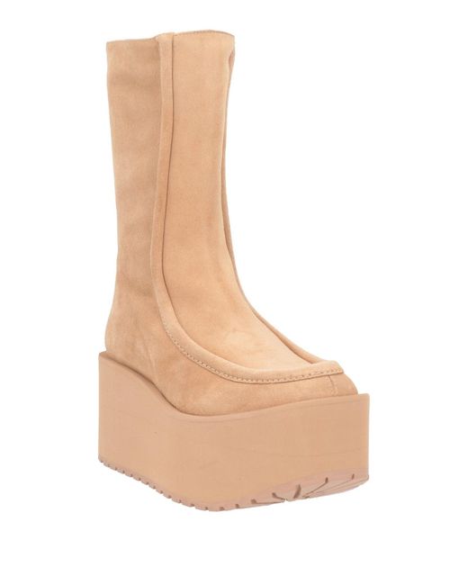 Paloma Barceló Natural Light Ankle Boots Leather