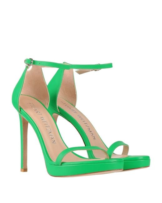 Stuart Weitzman Green Sandals Leather