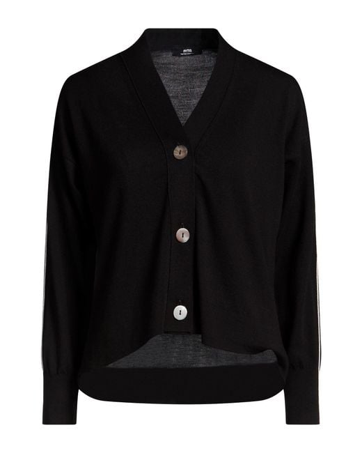 Alpha Studio Black The Fine Essentials Cardigan Merino Wool