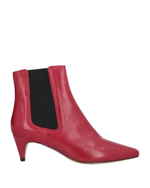 Isabel Marant Red Ankle Boots