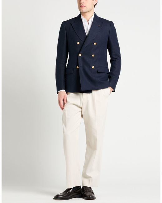 Lardini Blue Blazer Linen for men