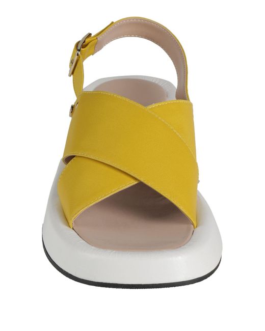 Manila Grace Yellow Sandals Textile Fibers