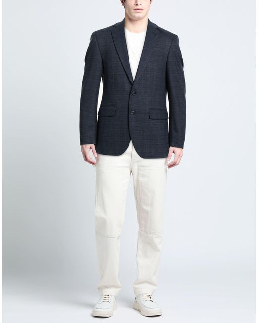 DIGEL Blue Blazer Polyester, Viscose, Elastane for men