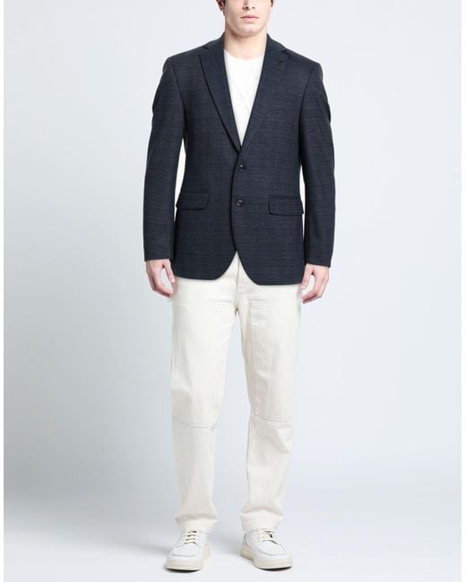 DIGEL Blue Blazer Polyester, Viscose, Elastane for men