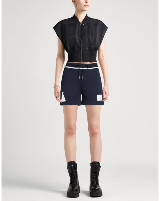Thom Browne Blue Shorts & Bermuda Shorts Cotton, Wool, Acrylic, Polyester