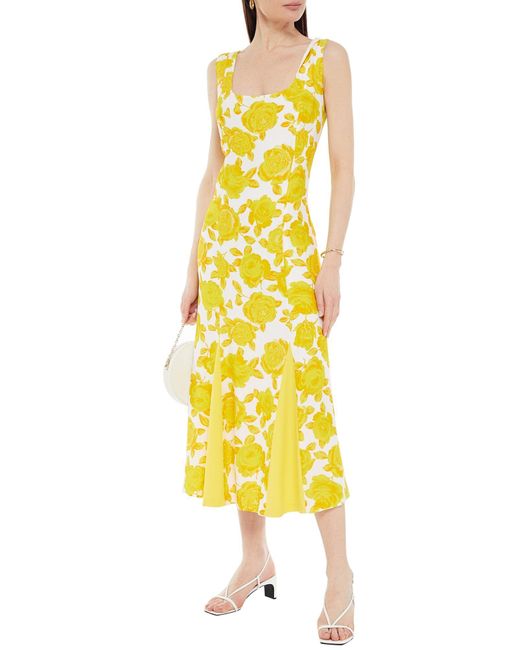 ROWEN ROSE Yellow Midi Dress