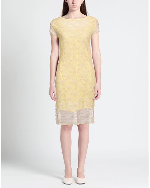 Trussardi Yellow Midi Dress