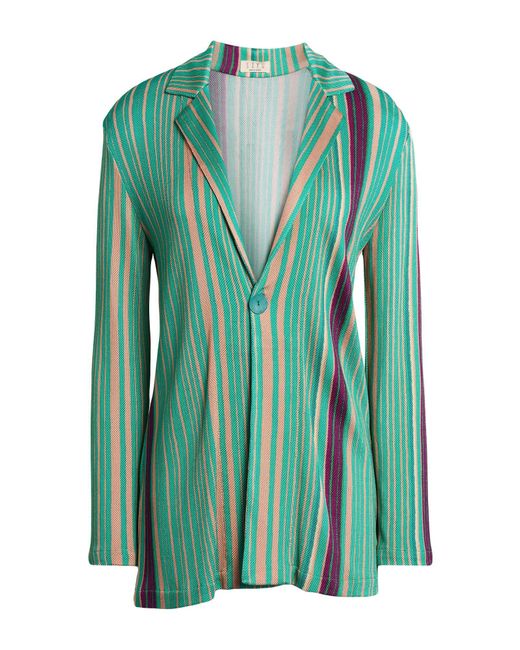 Siyu Green Blazer Viscose, Elastane
