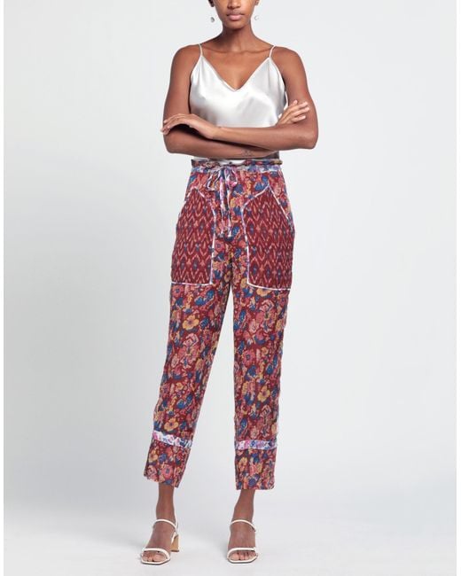 Isabel Marant Red Pants Viscose