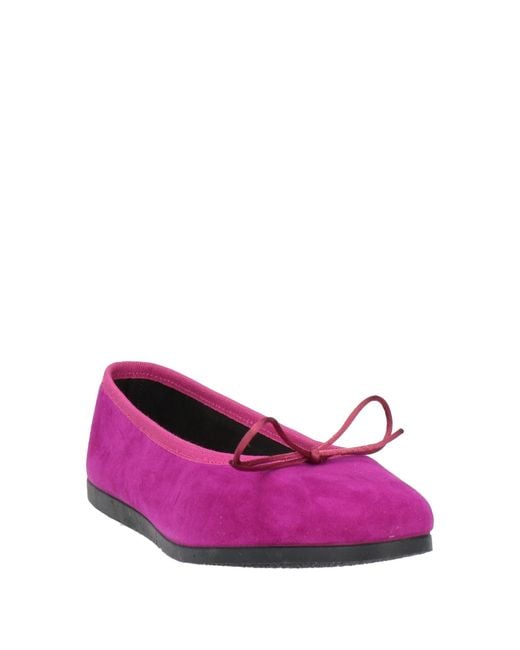 Hego's Purple Ballet Flats Leather