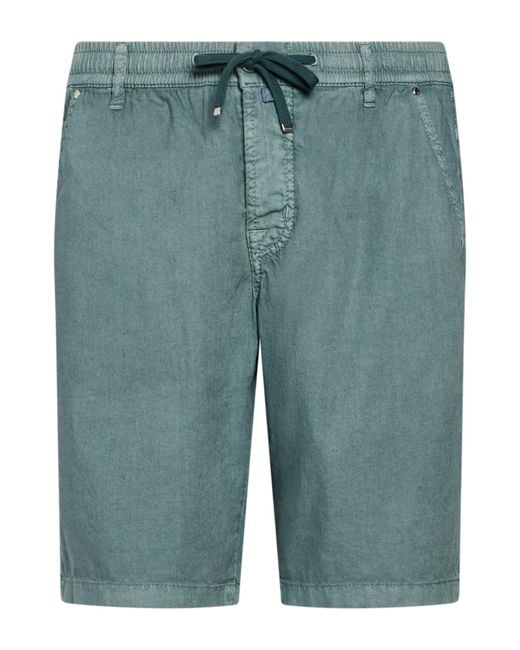 Jacob Cohen Blue Shorts & Bermuda Shorts Cotton, Linen, Elastane for men