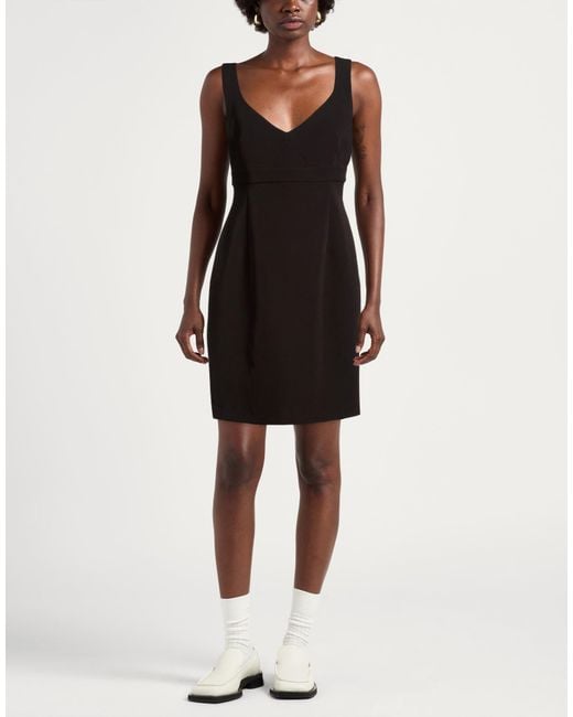 Hanita Black Mini Dress Polyester, Elastane