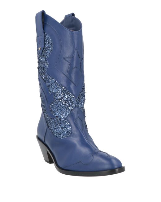 Elisabetta Franchi Blue Ankle Boots