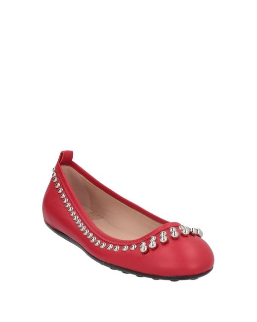 Tod's Red Ballet Flats