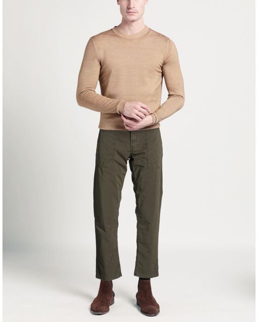 Modfitters Gray Military Pants Cotton, Elastane for men