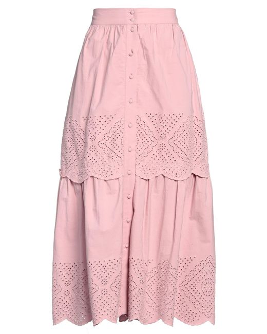 Sea Pink Midi Skirt