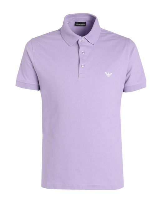 Emporio Armani Purple Polo Shirt for men