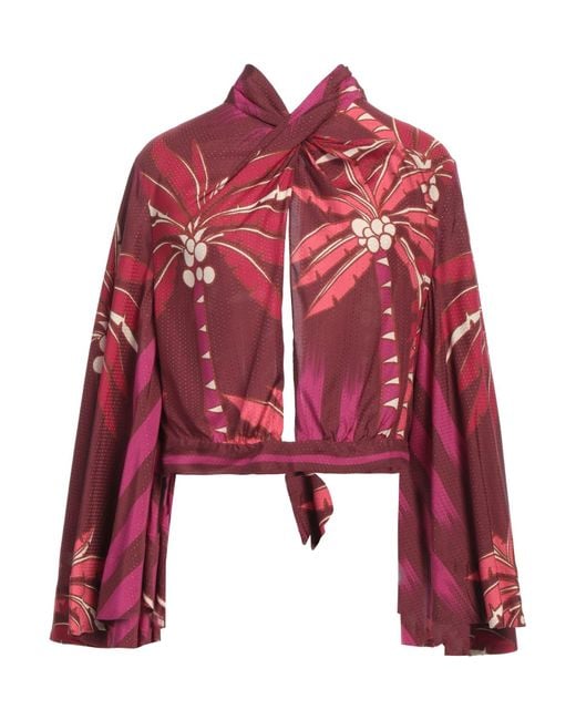 Johanna Ortiz Red Top Viscose, Silk