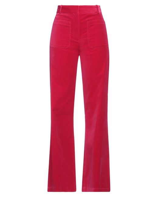 Victoria Beckham Red Trouser