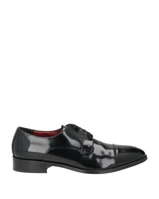 CALZOLERIA MARINI dal 1945 Black Lace-Up Shoes for men
