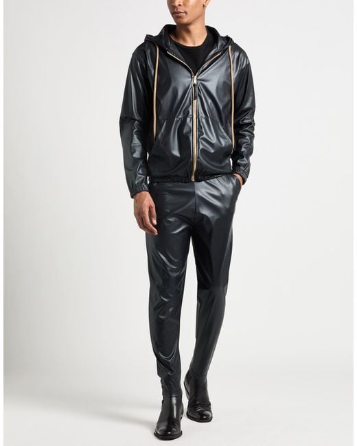 Takeshy Kurosawa Black Tracksuit Polyurethane, Polyester for men