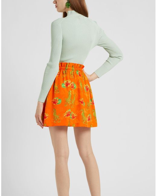 CATERINA GATTA x YOOX Orange Mini Skirt Silk