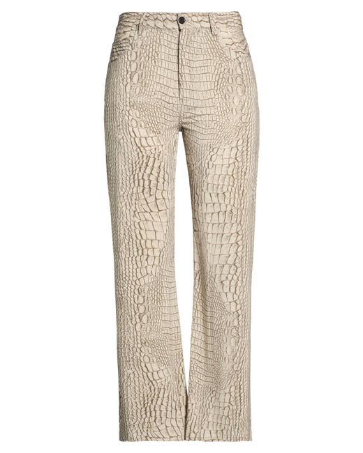 Acne Natural Pants Viscose, Elastane, Cow Leather