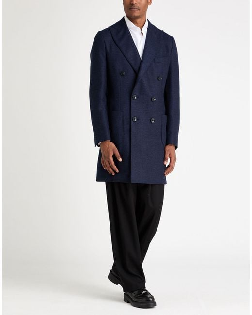 KB Napoli Blue Midnight Coat Virgin Wool, Elastane for men