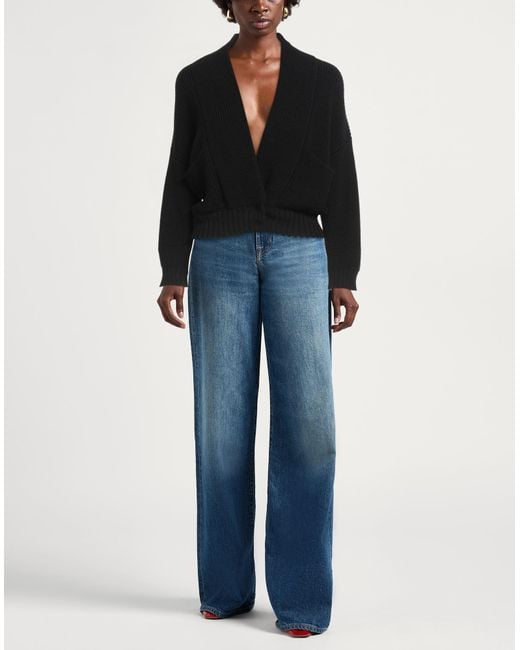 Alpha Studio Black Cardigan Merino Wool