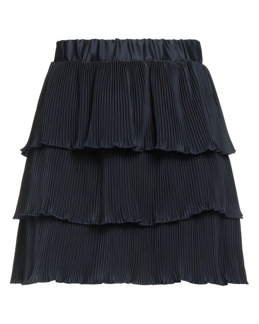 ViCOLO Blue Mini Skirt Polyester, Elastane